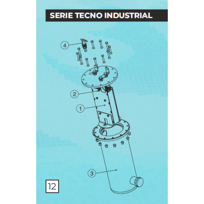 Electrodo célula Idegis TECNO Industrial